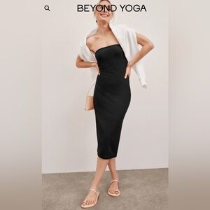 Beyond Yoga Black Strapless Dress